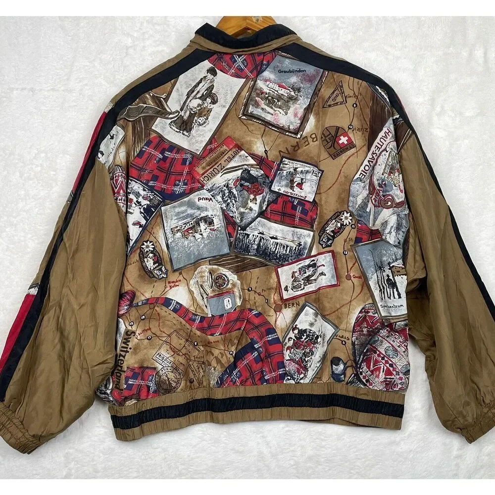 Vintage Studio Ray Track Jacket Womens Petite Med Silk Lined Switzerland Art - Picture 2 of 15